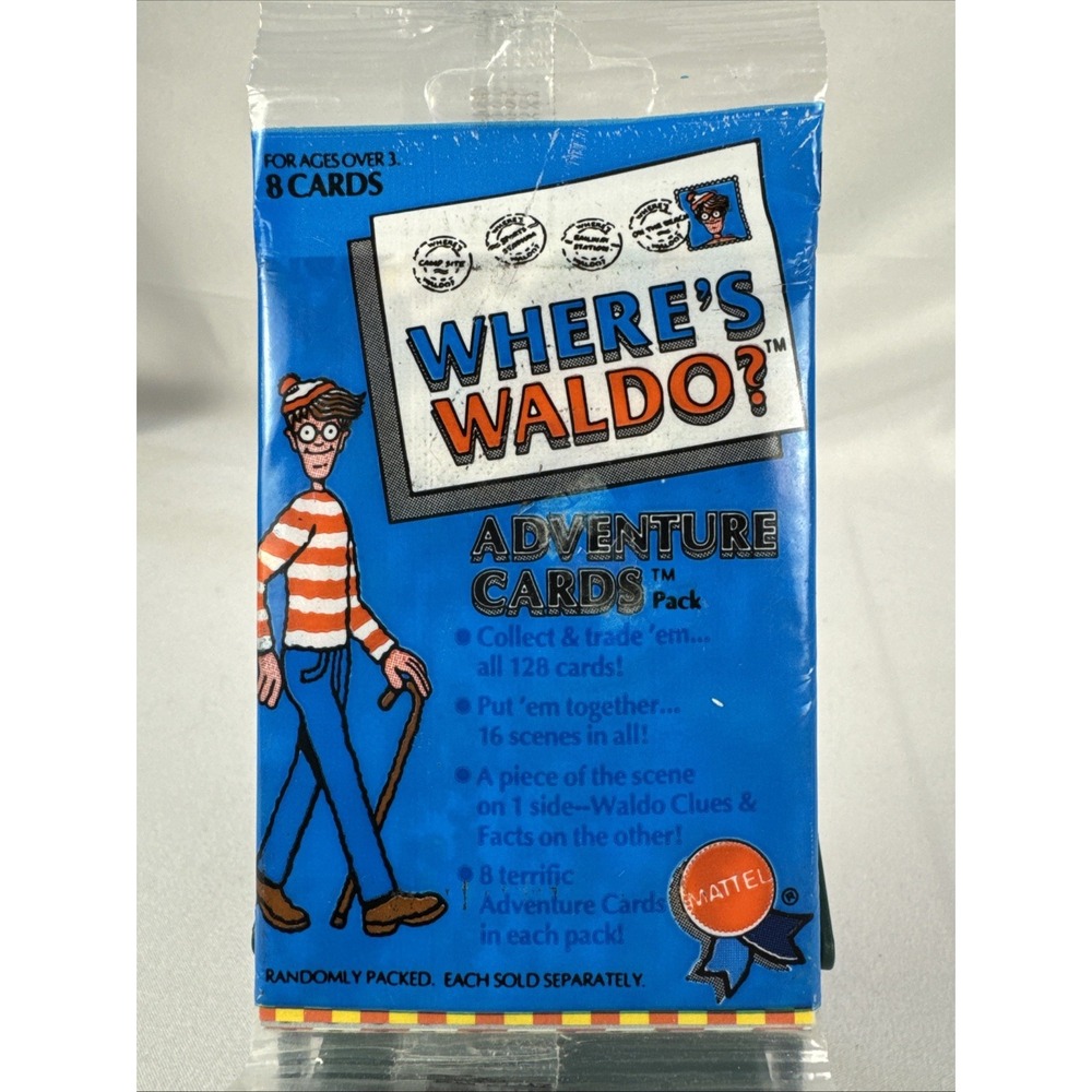 1991 Where's Waldo Adventure‎ Cards 8 Cards Mattel Sealed Pack